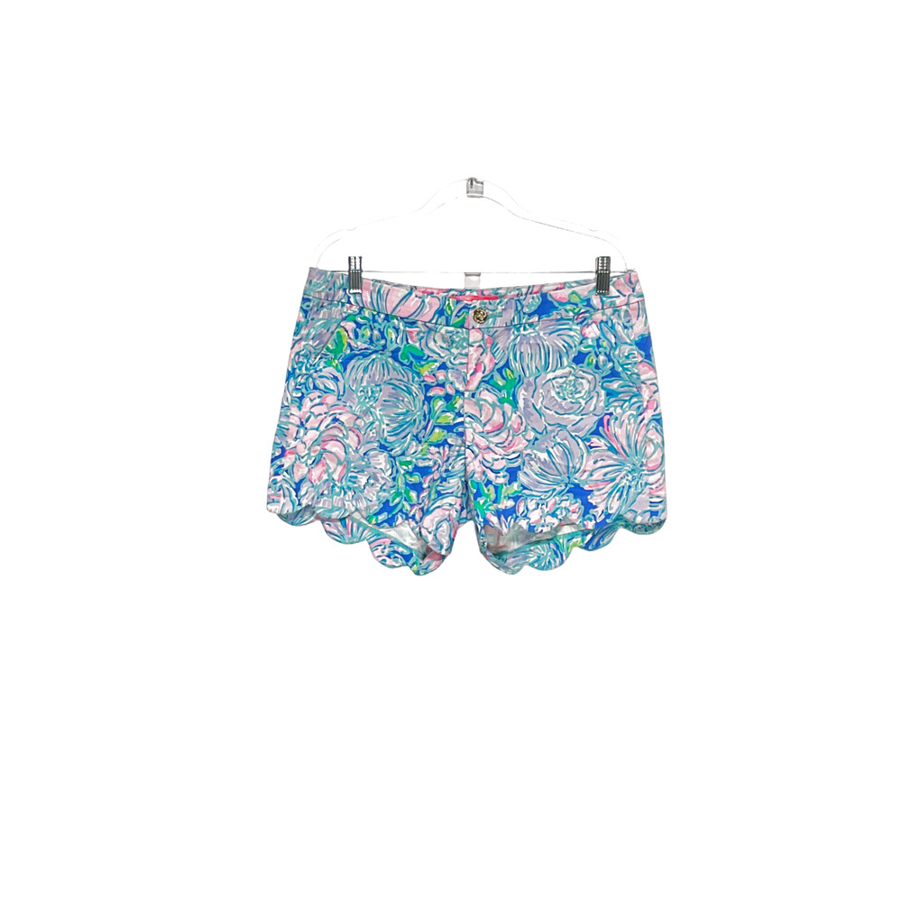 Lilly Pulitzer Floral Blue and Pink Women Shorts